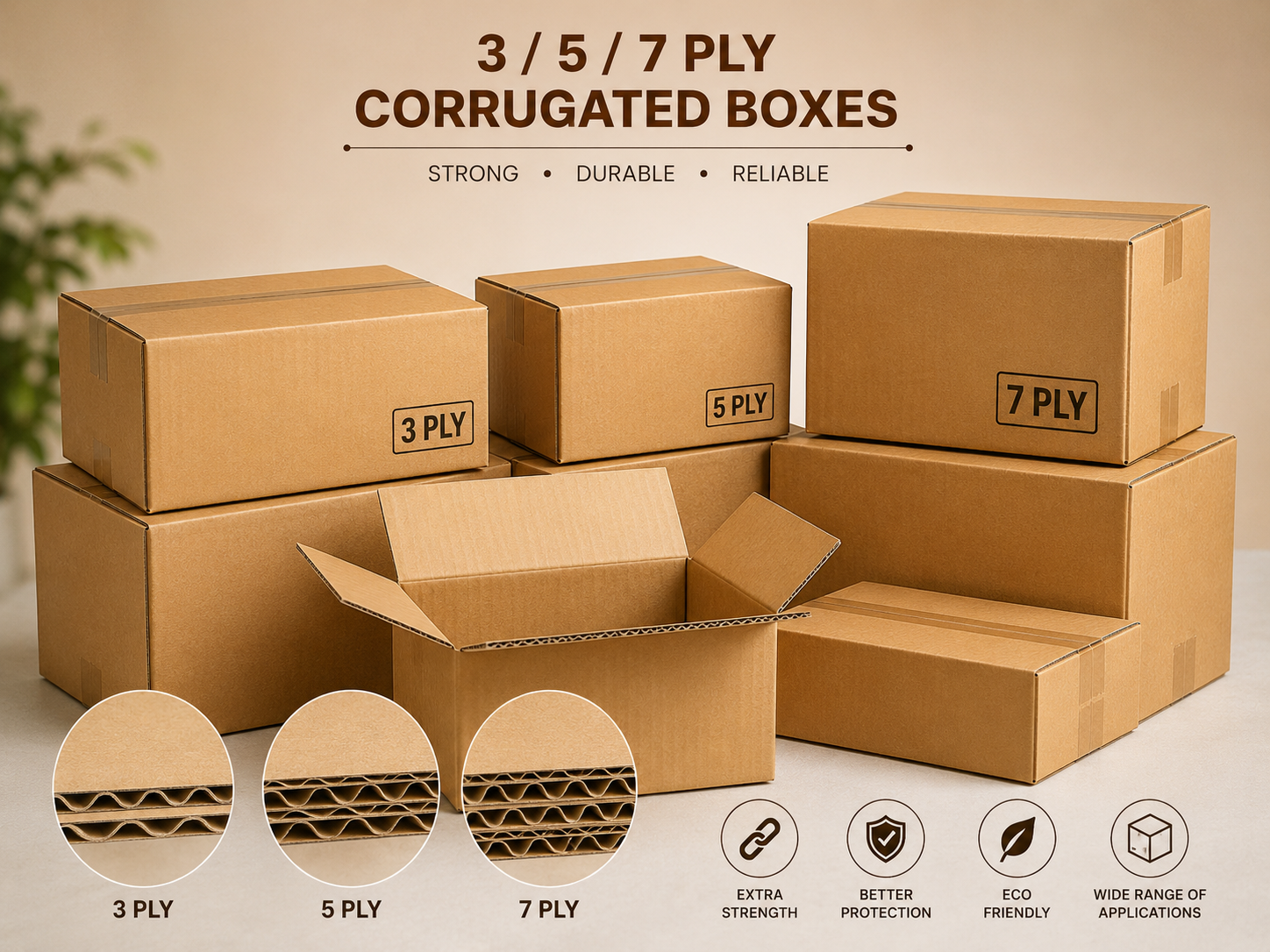 3 5 7 Ply Corrugated Boxes
